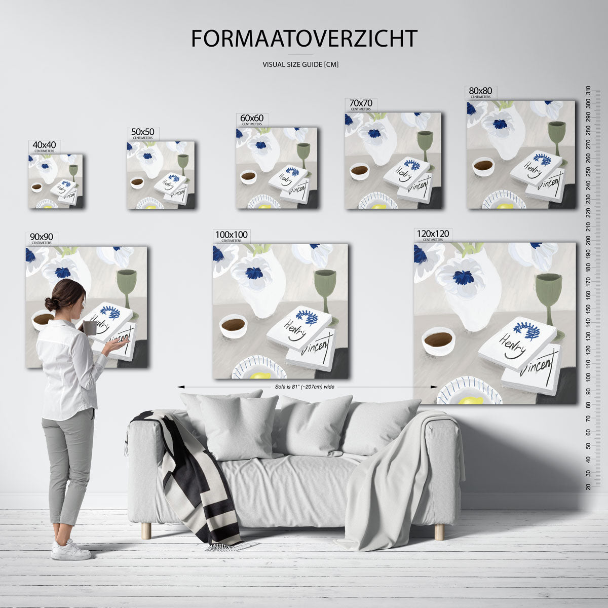 Stilleven met bloemen en boeken Poster