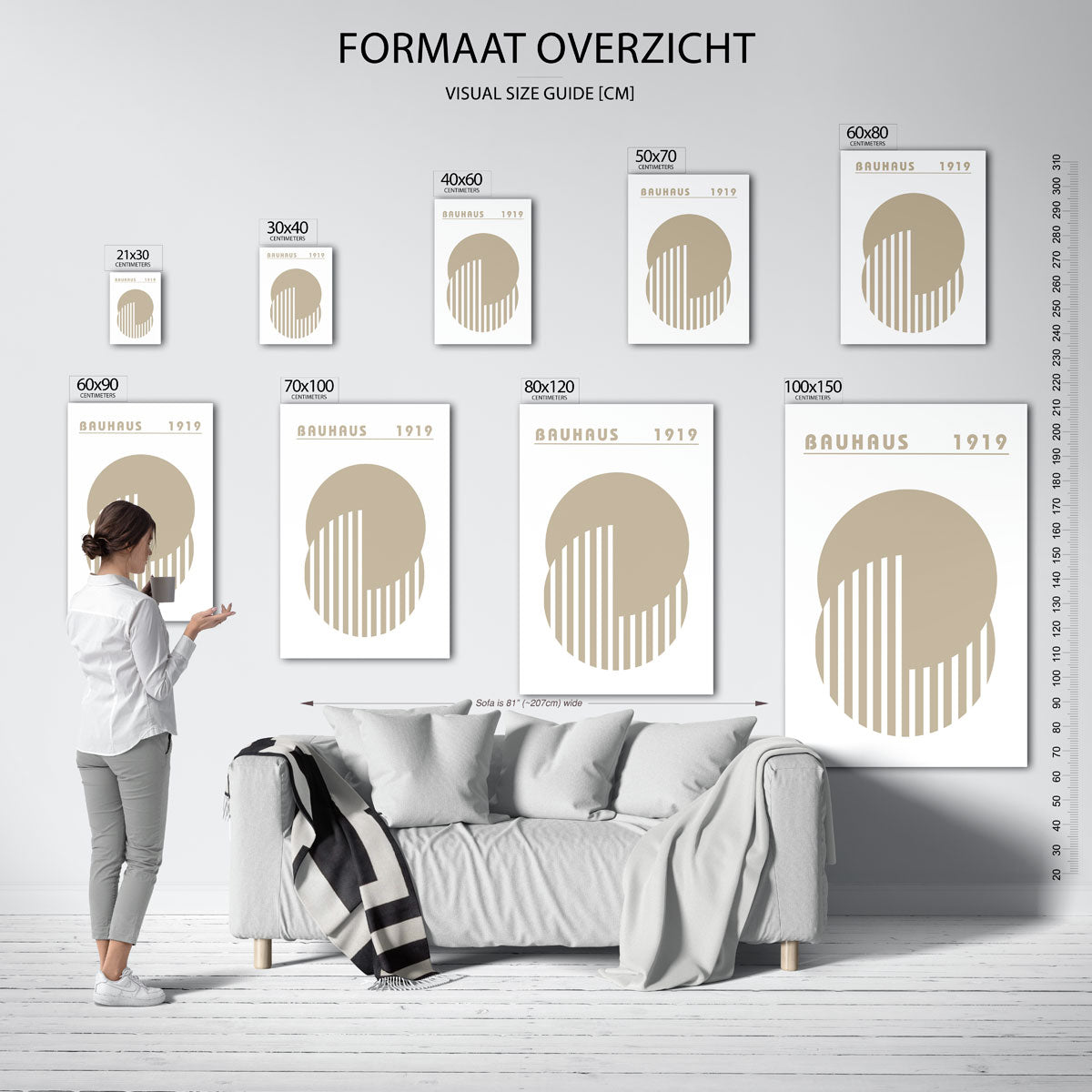 Cirkel en lijnen Poster