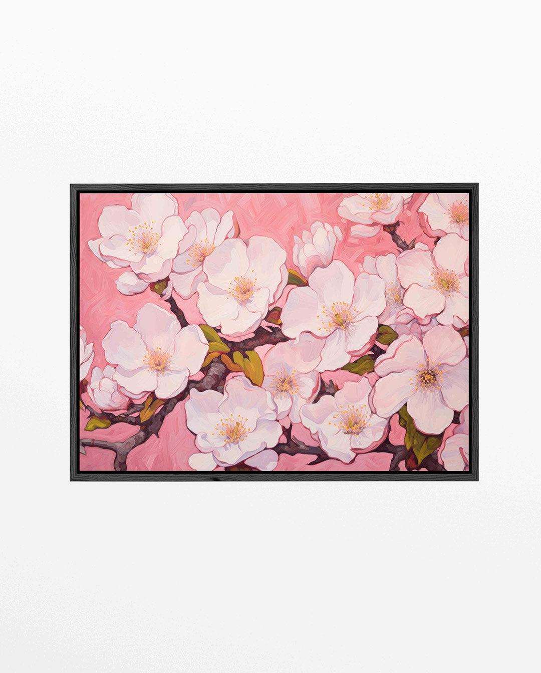 Bloesem op roze Kunstwerk