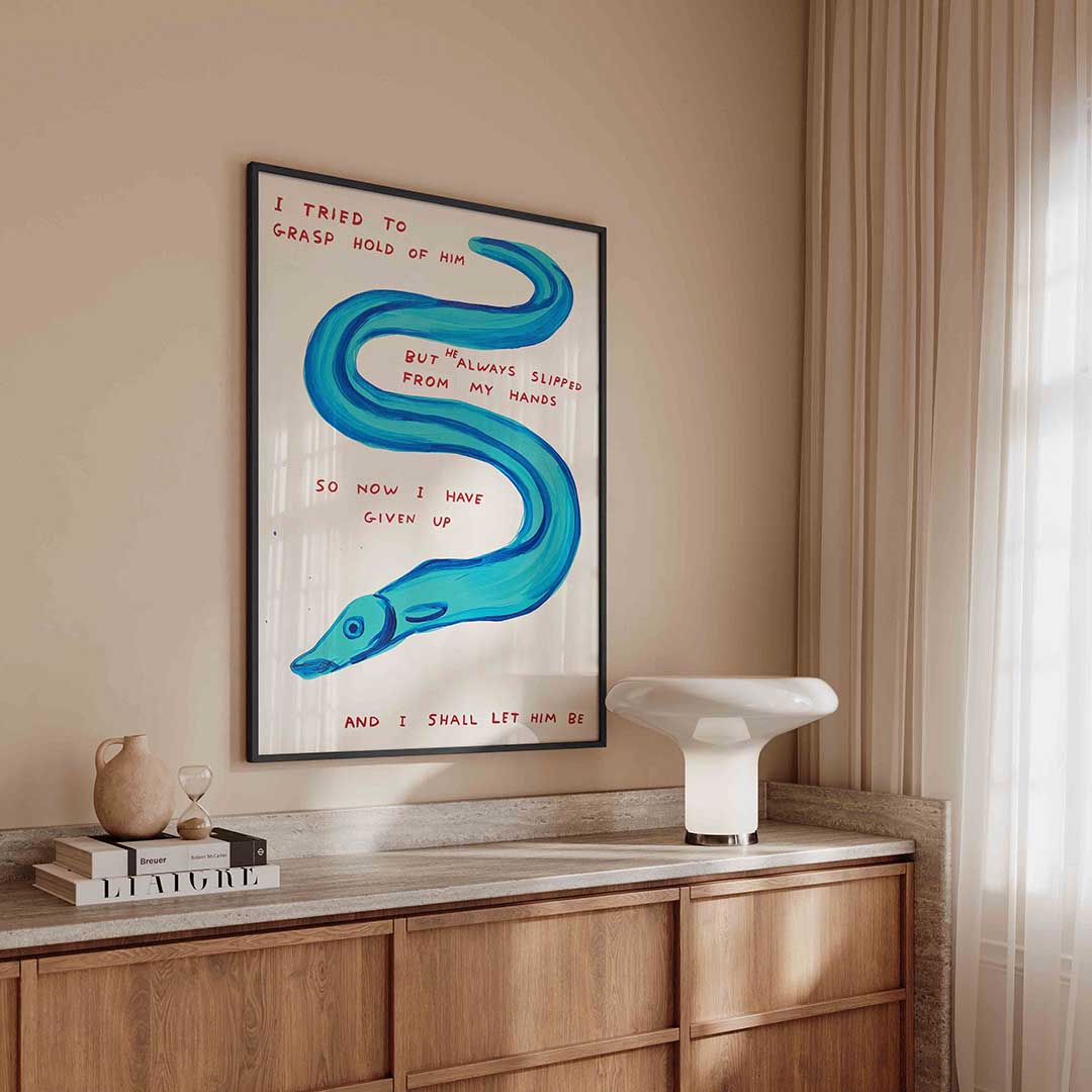 Blauwe slang Poster