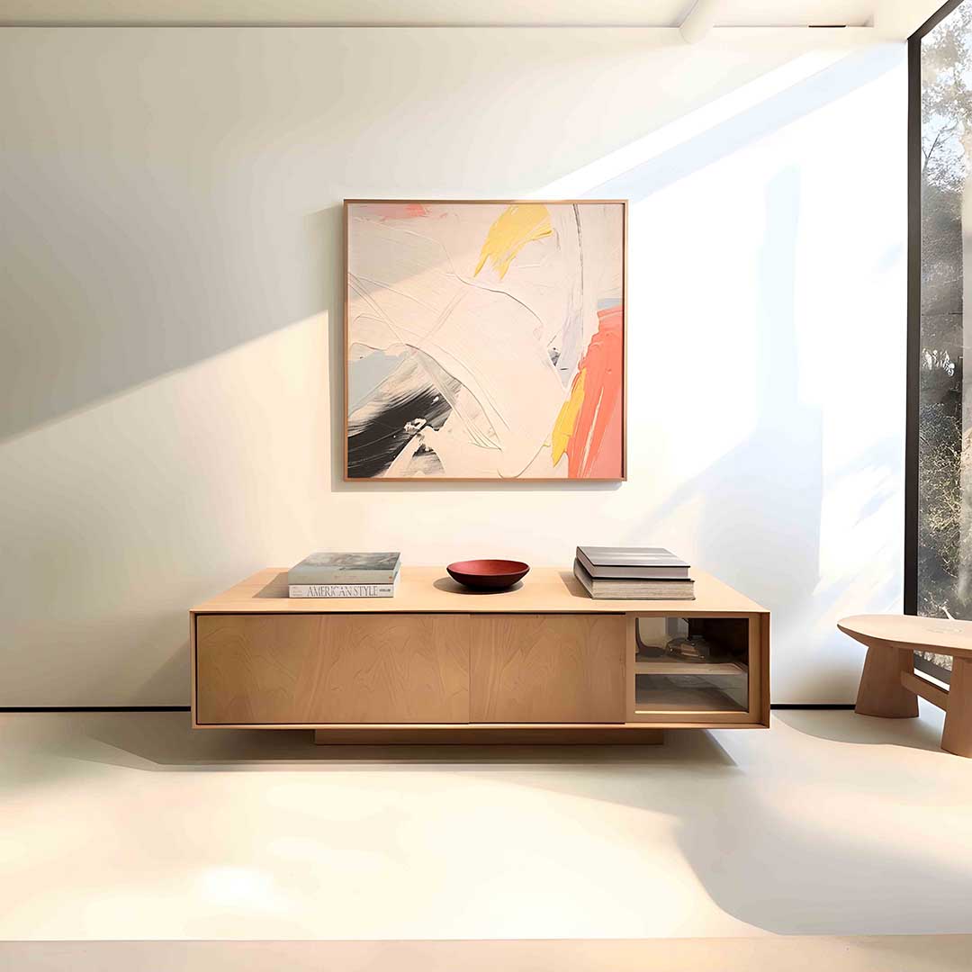 Abstracte penseelstreken Poster