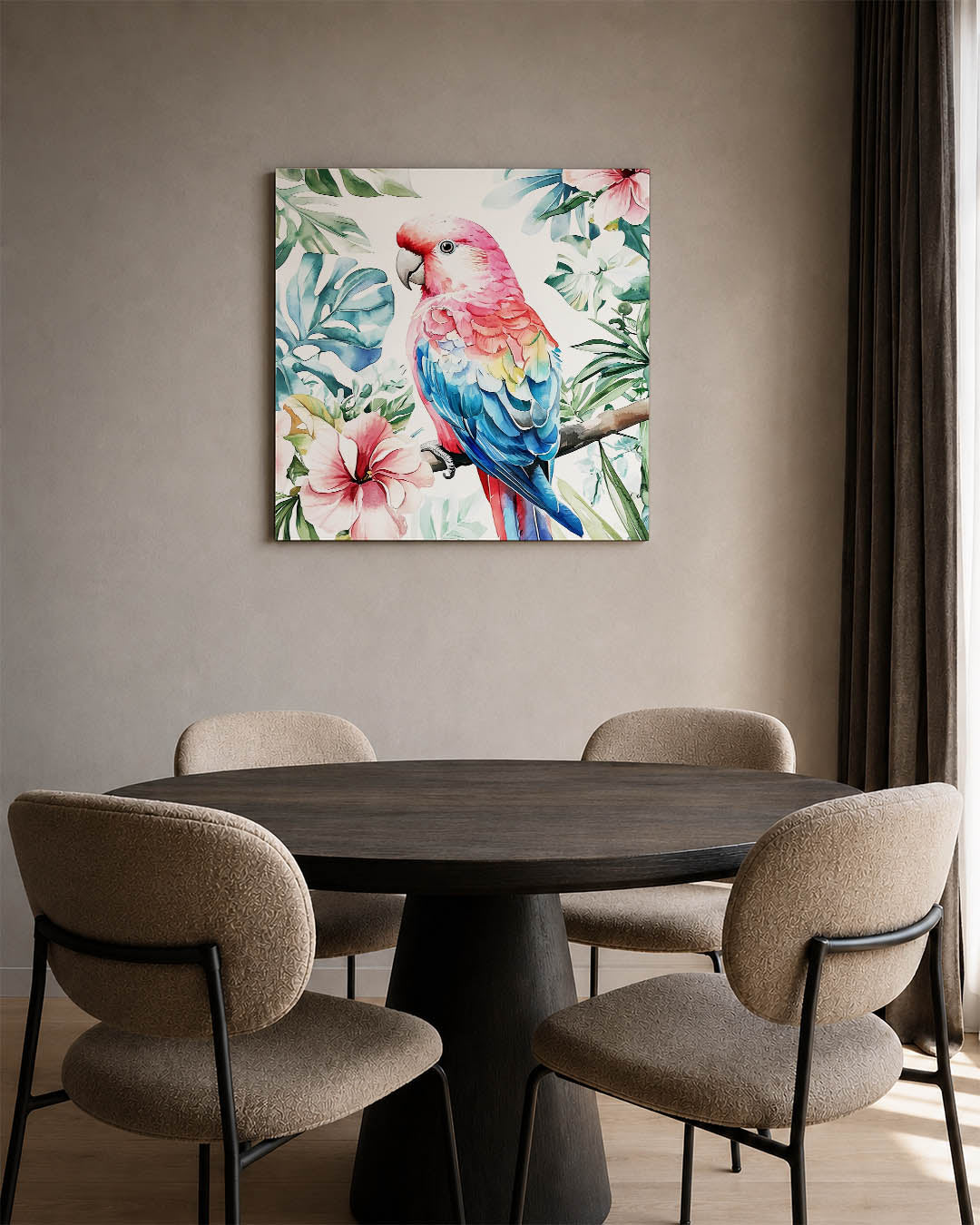 Vrolijke papegaai Kunstwerk