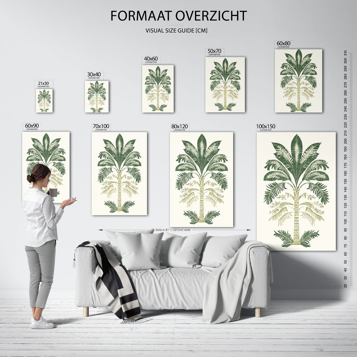 Palmboom illustratie Poster