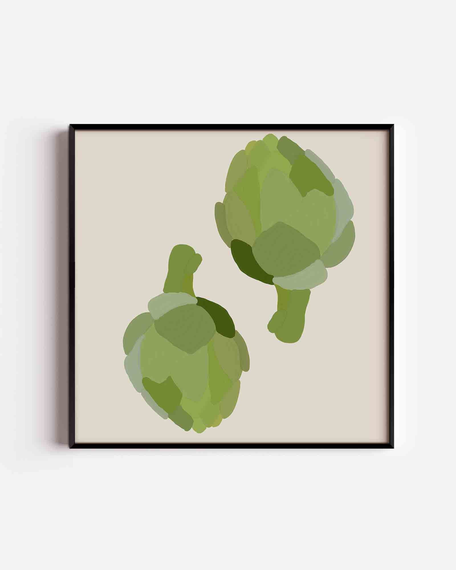 Twee artisjokken Poster
