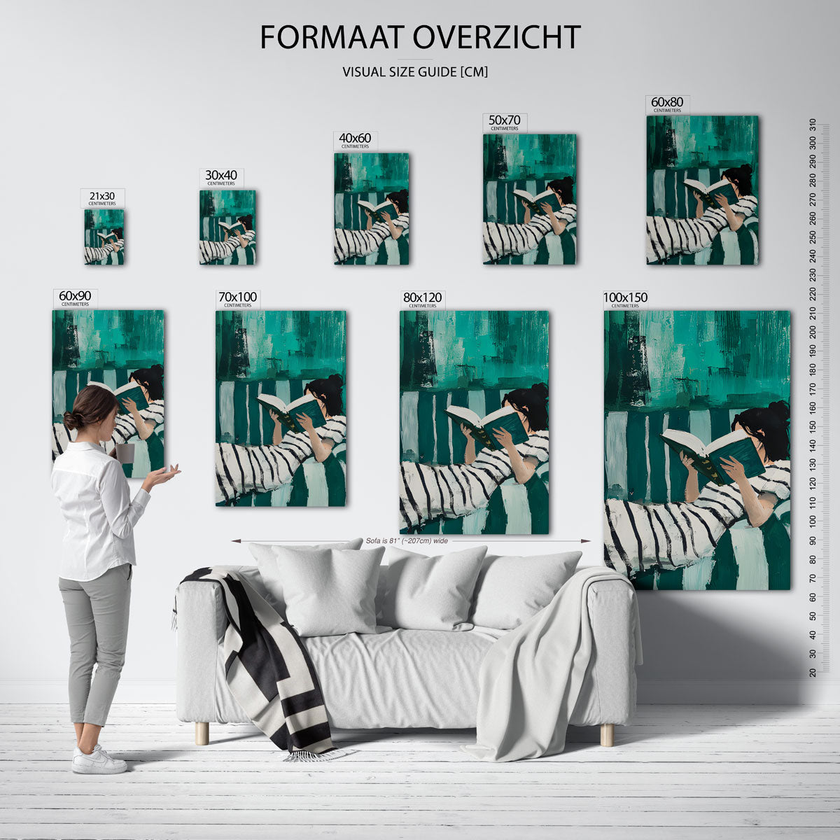 Lezende vrouw Poster