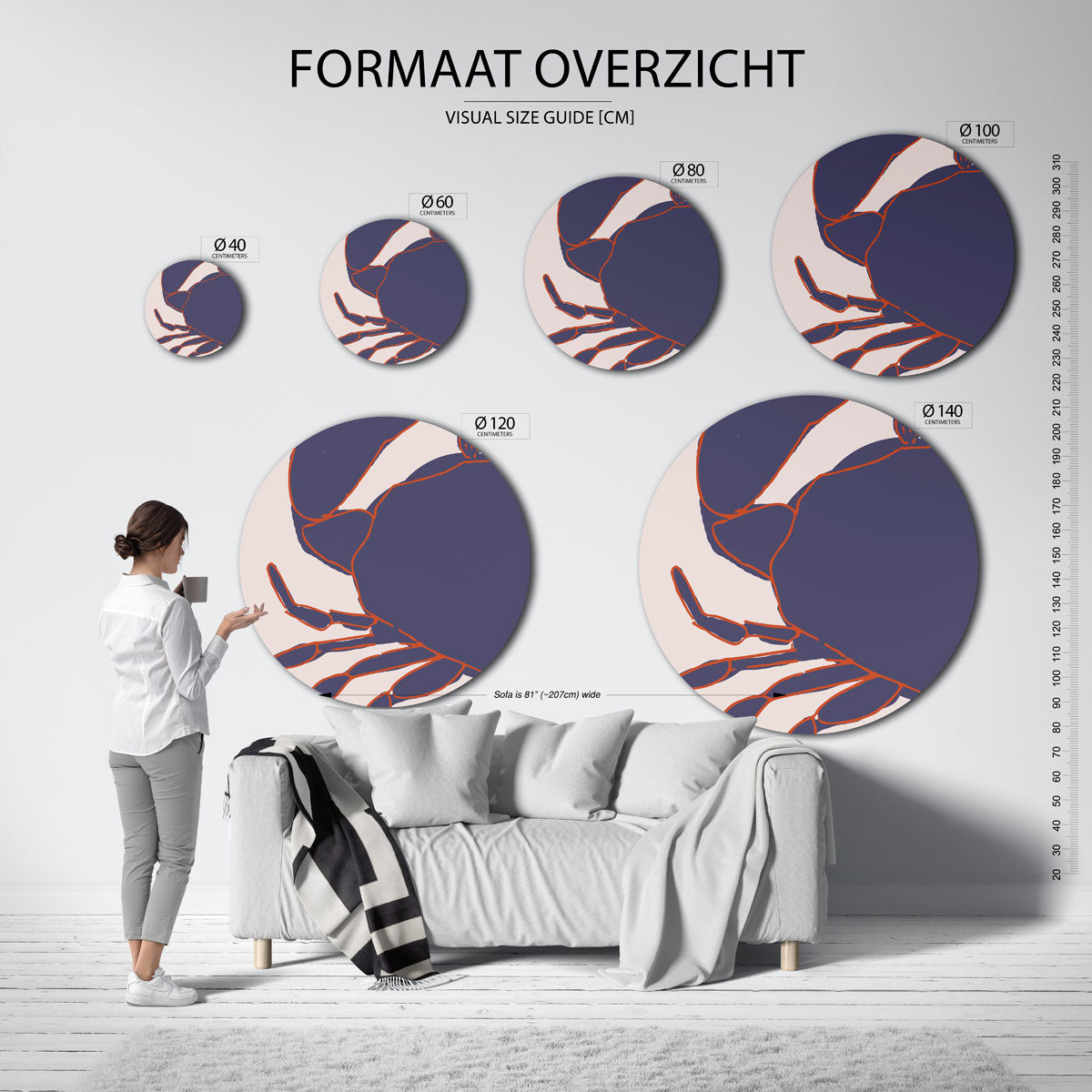 Krab illustratie Muurcirkel