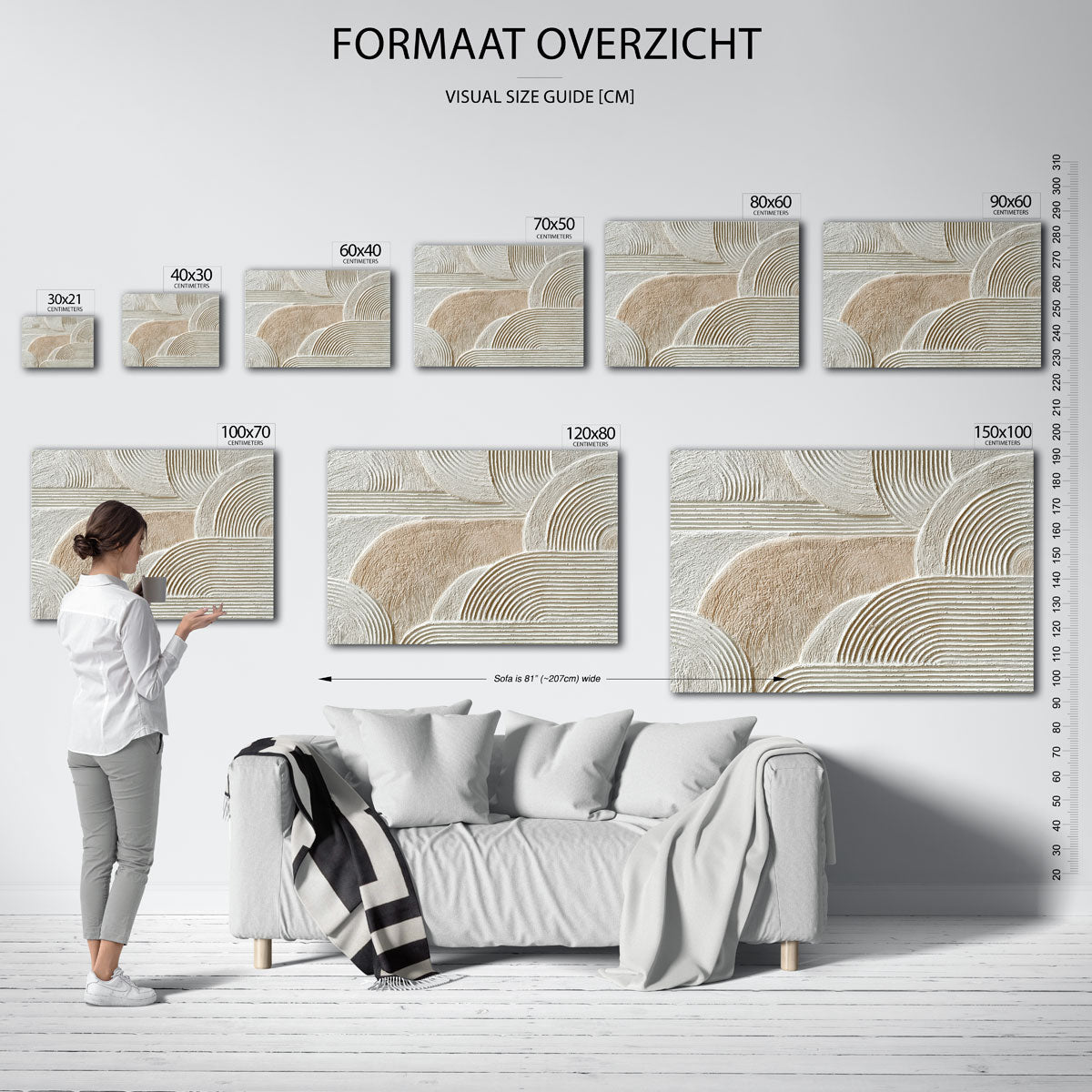 Abstracte lijnen en bogen Poster