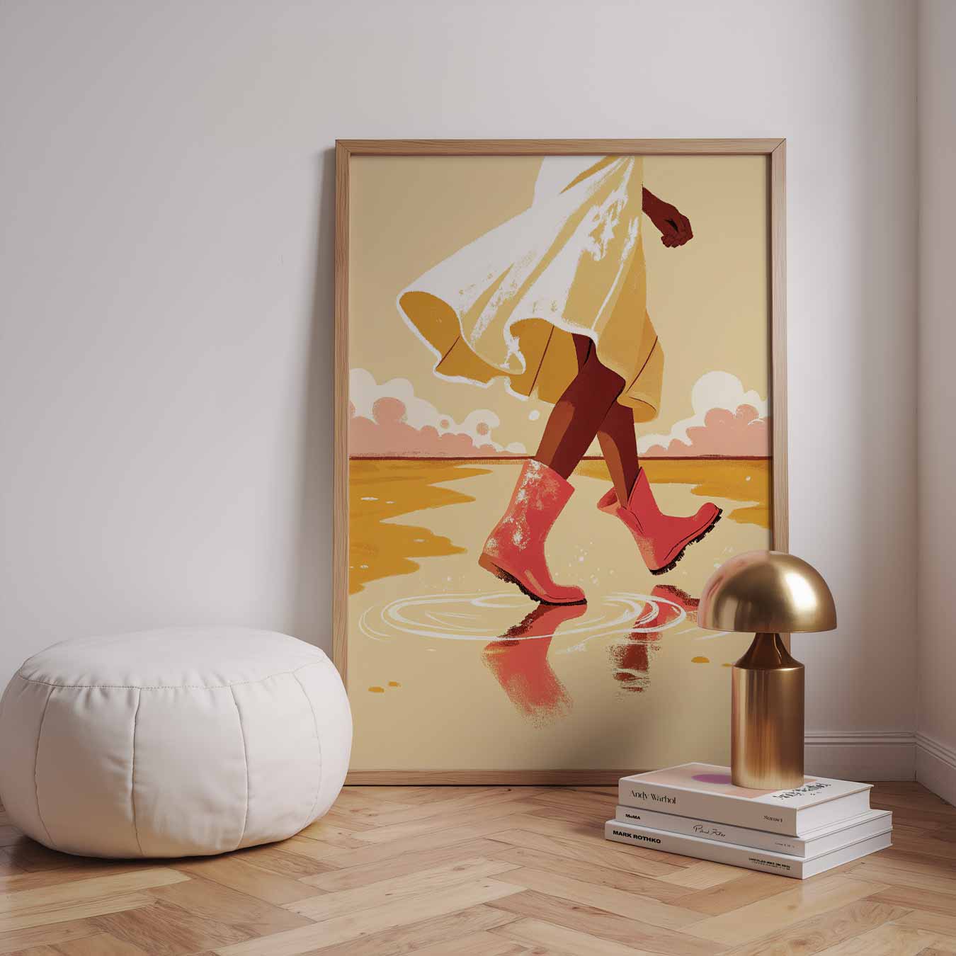 Stijlvolle Lente Wandeling Poster-WallArtistic