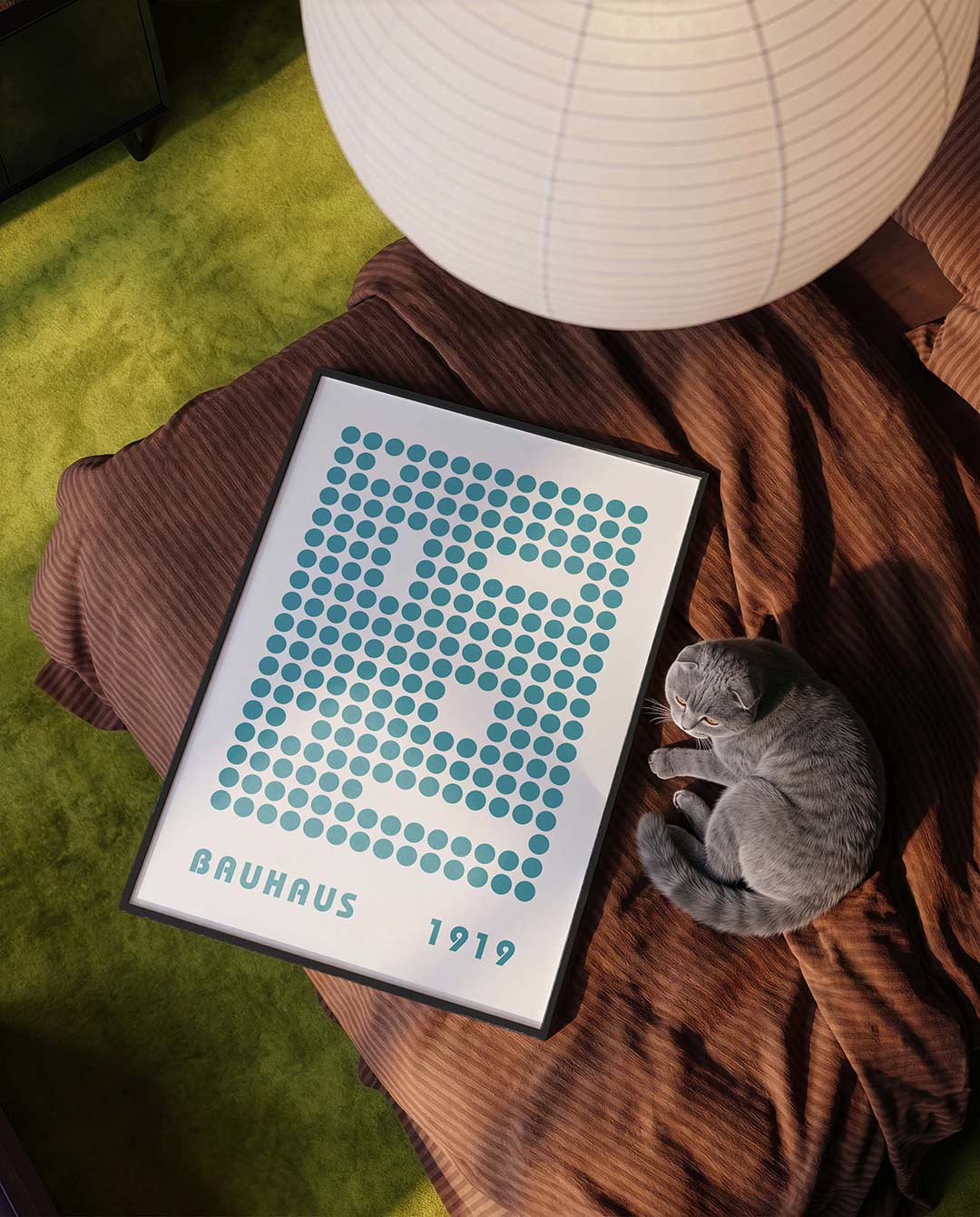 Cirkelpatroon blauw Poster