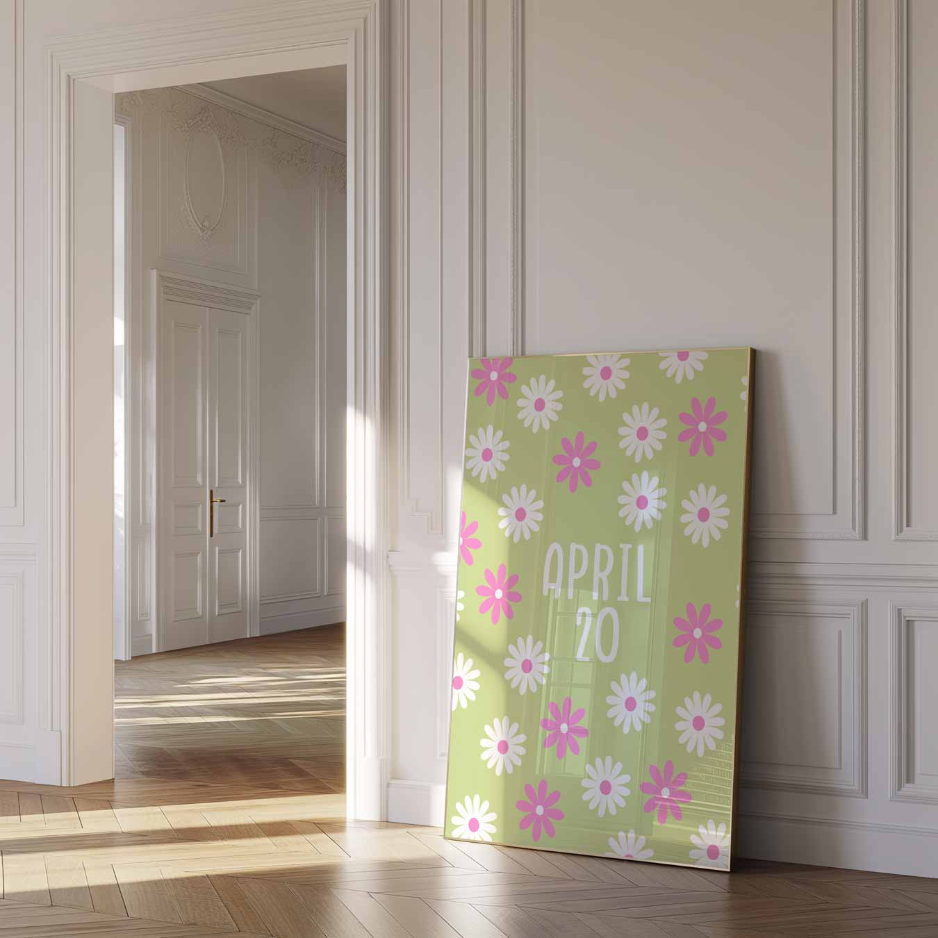 Vrolijke Bloemen Kalenderposter-WallArtistic