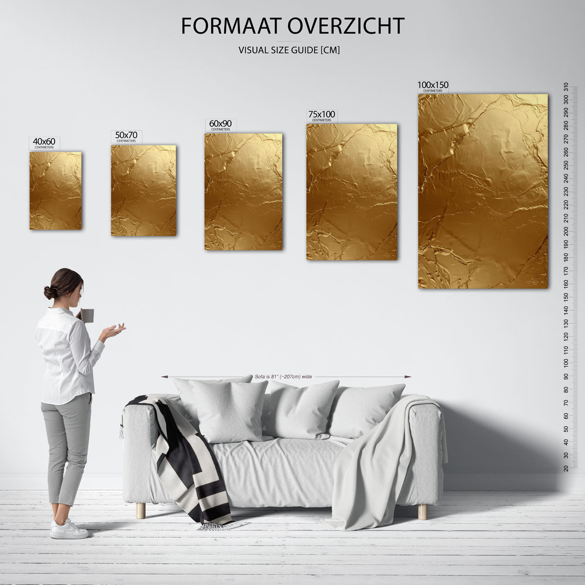 Gouden textuur Kunstwerk