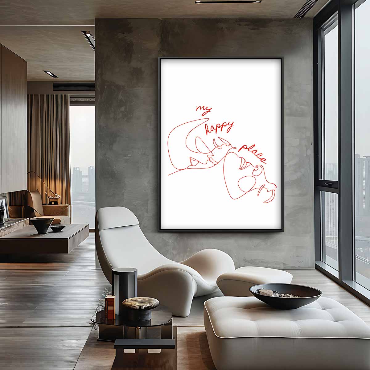 Abstract kunstwerk Kunstwerk-canvas-dibond-plexiglas-wanddecoratie-WallArtistic