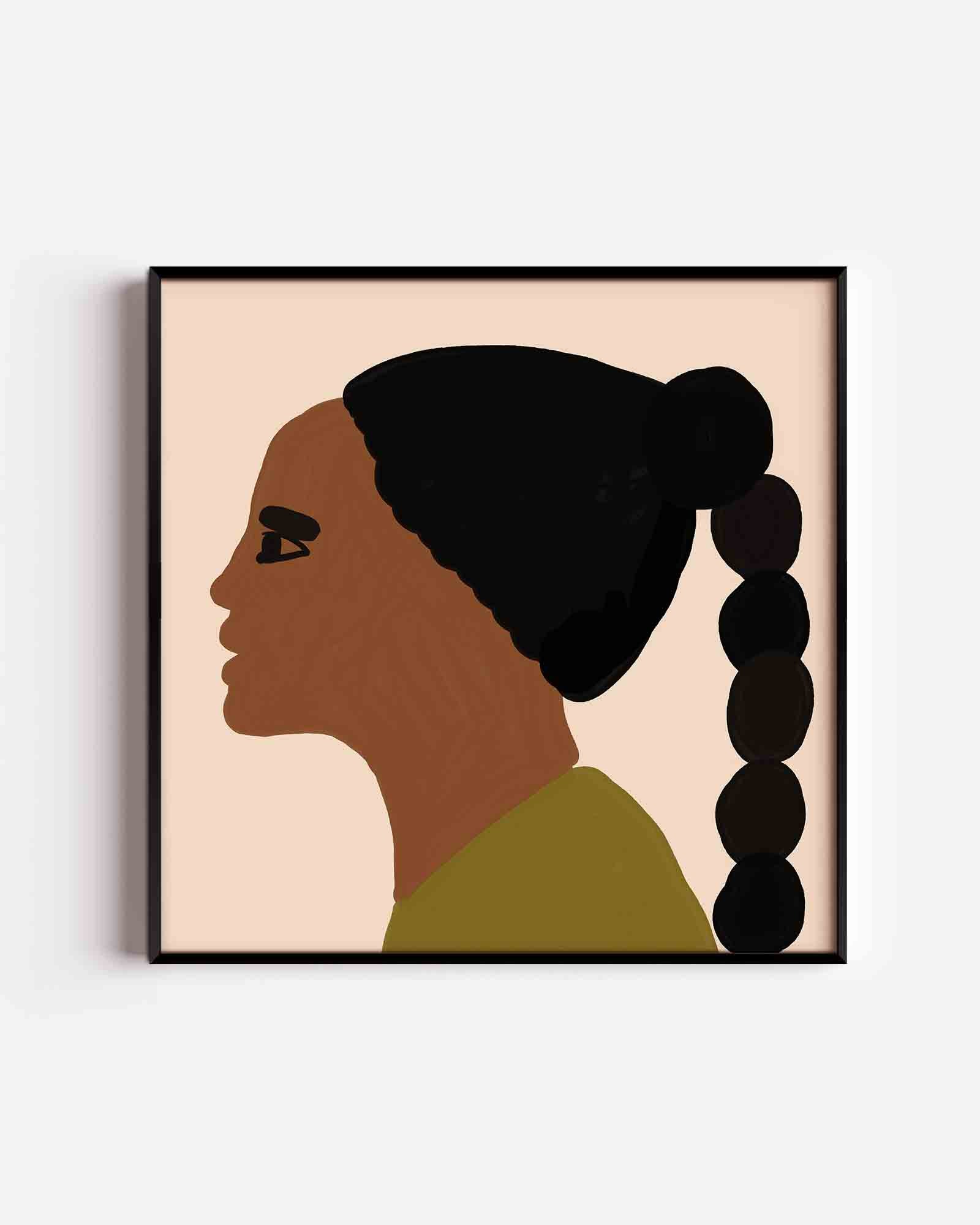 Profiel van vrouw Poster
