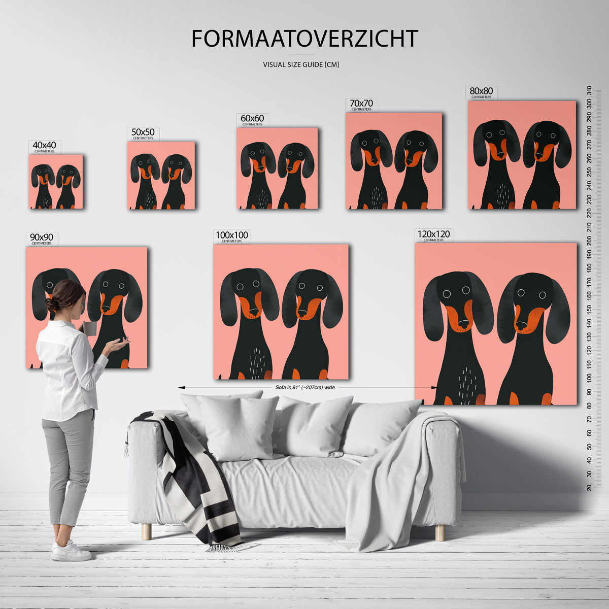 Twee teckels Poster