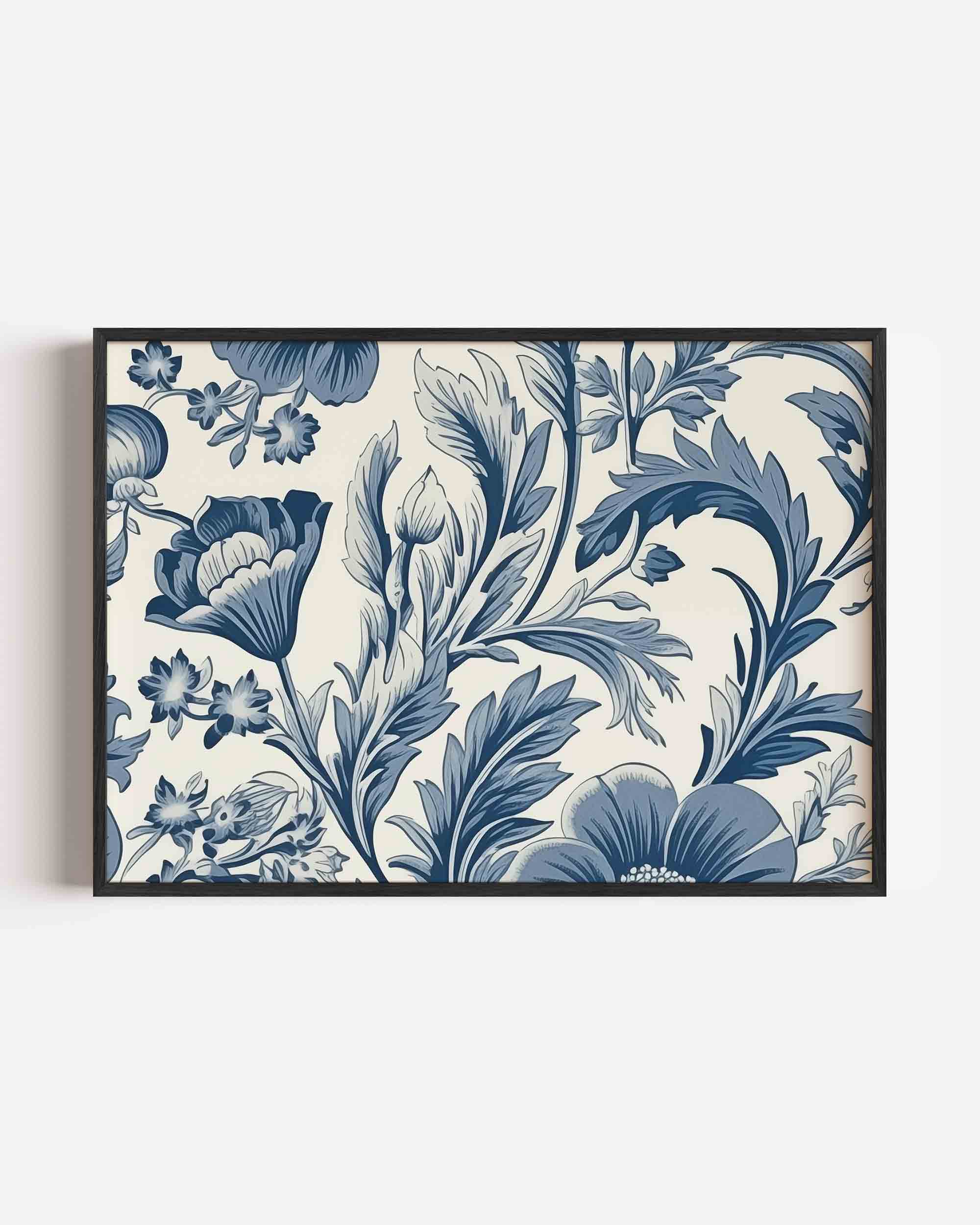 Blauwe bloemen Poster