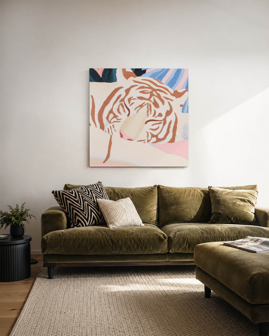 Dromerige tijger Kunstwerk