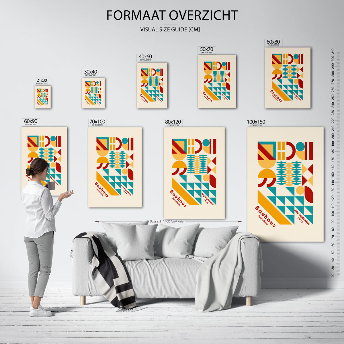 Vormritme en kleur Poster