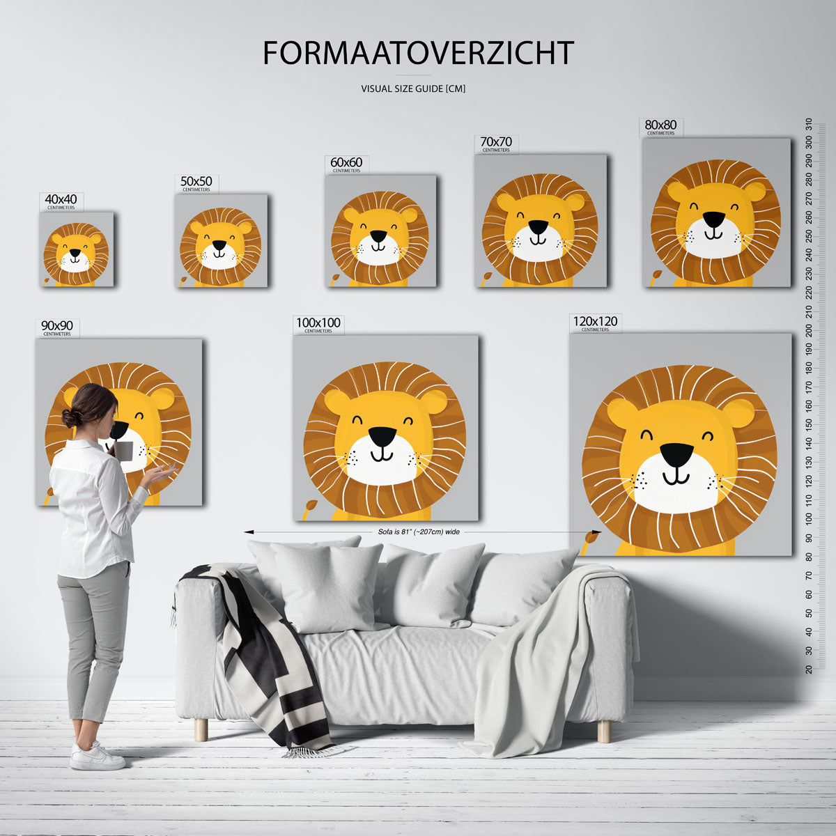 Lachende leeuw Poster