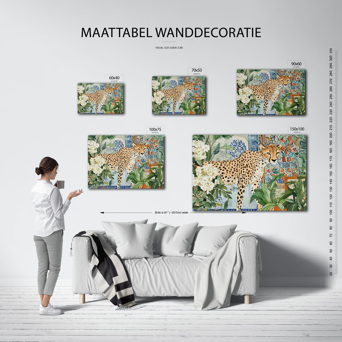 Luipaard en patronen Kunstwerk