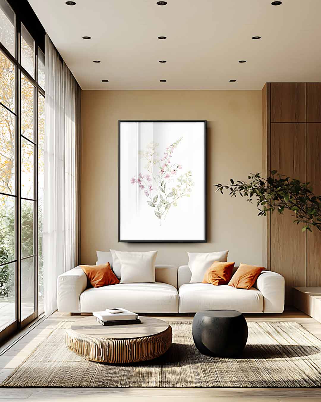 Aquarel Bloemenpracht Kunstwerk-canvas-dibond-plexiglas-wanddecoratie-WallArtistic