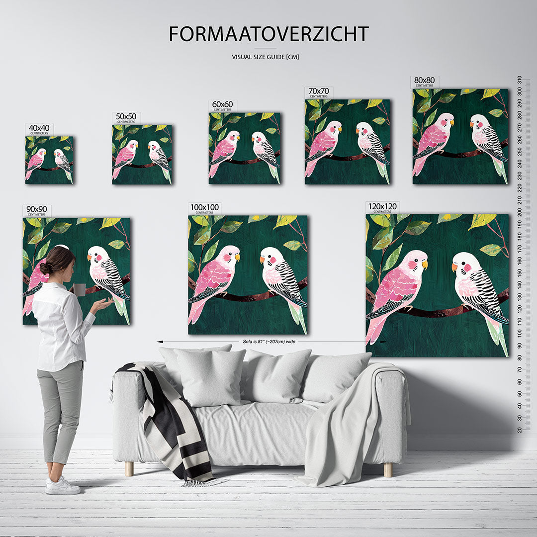 Vogels op tak Kunstwerk