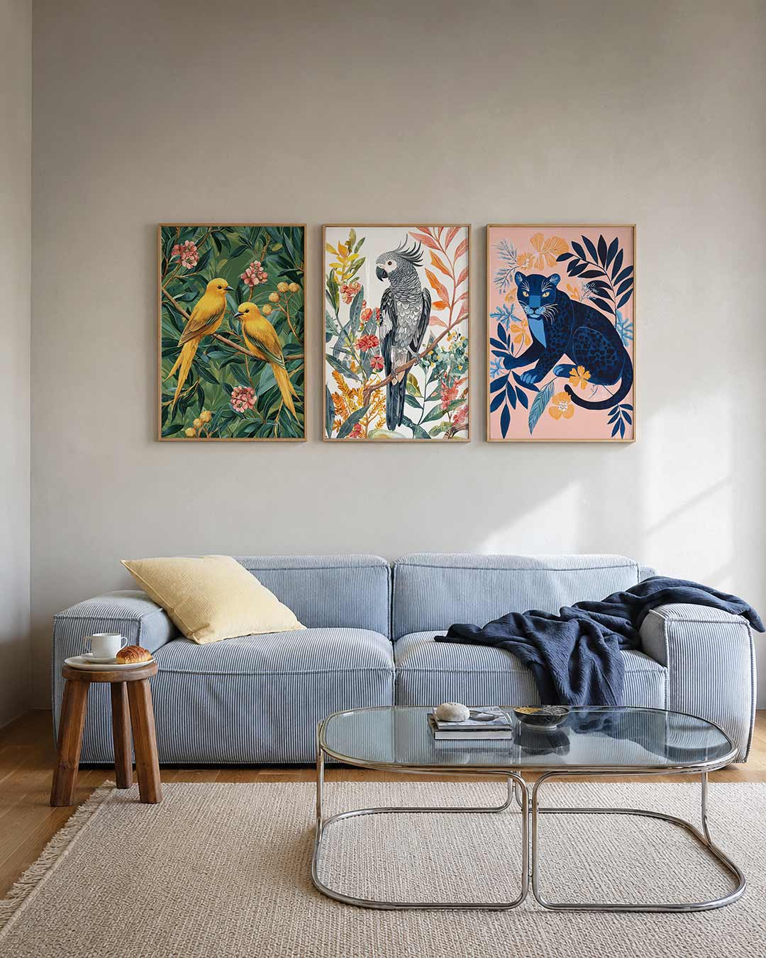 Vogels en bladeren Posterset