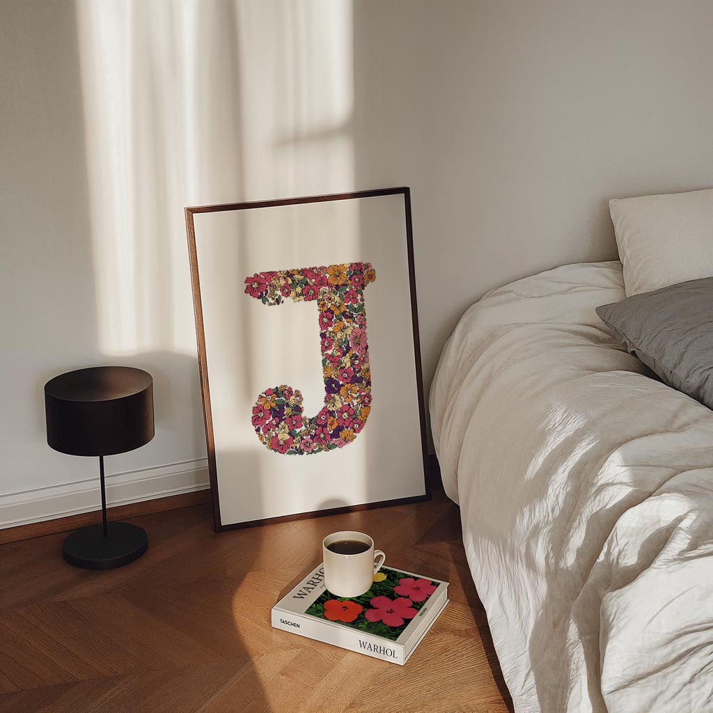 Bloemenschrift J Poster-WallArtistic