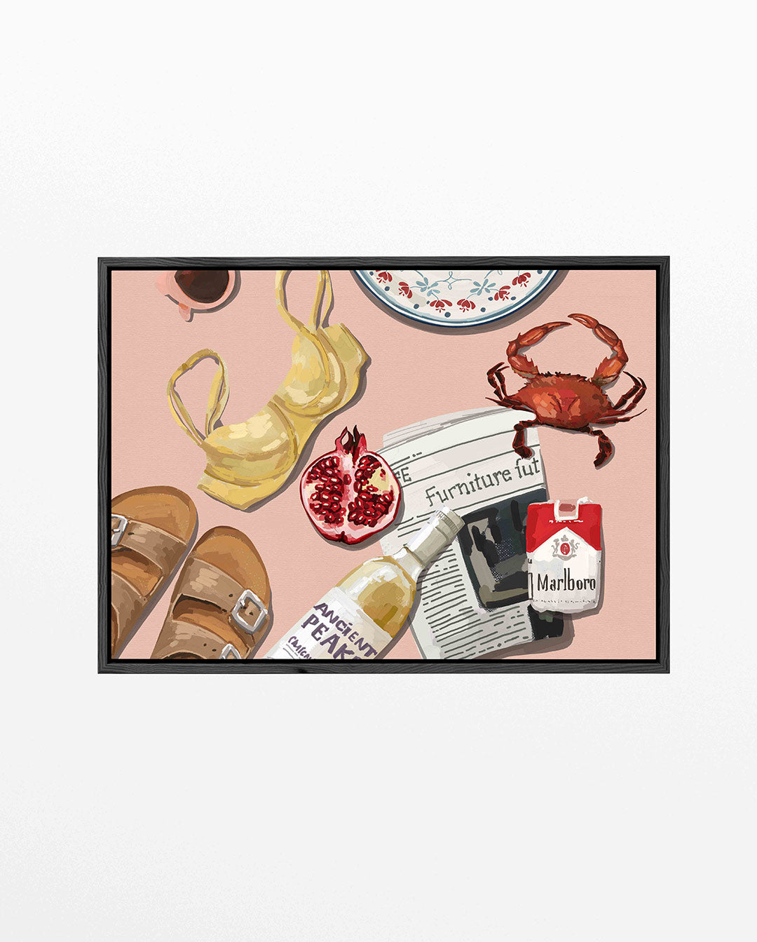 Dagelijkse objecten collage Kunstwerk
