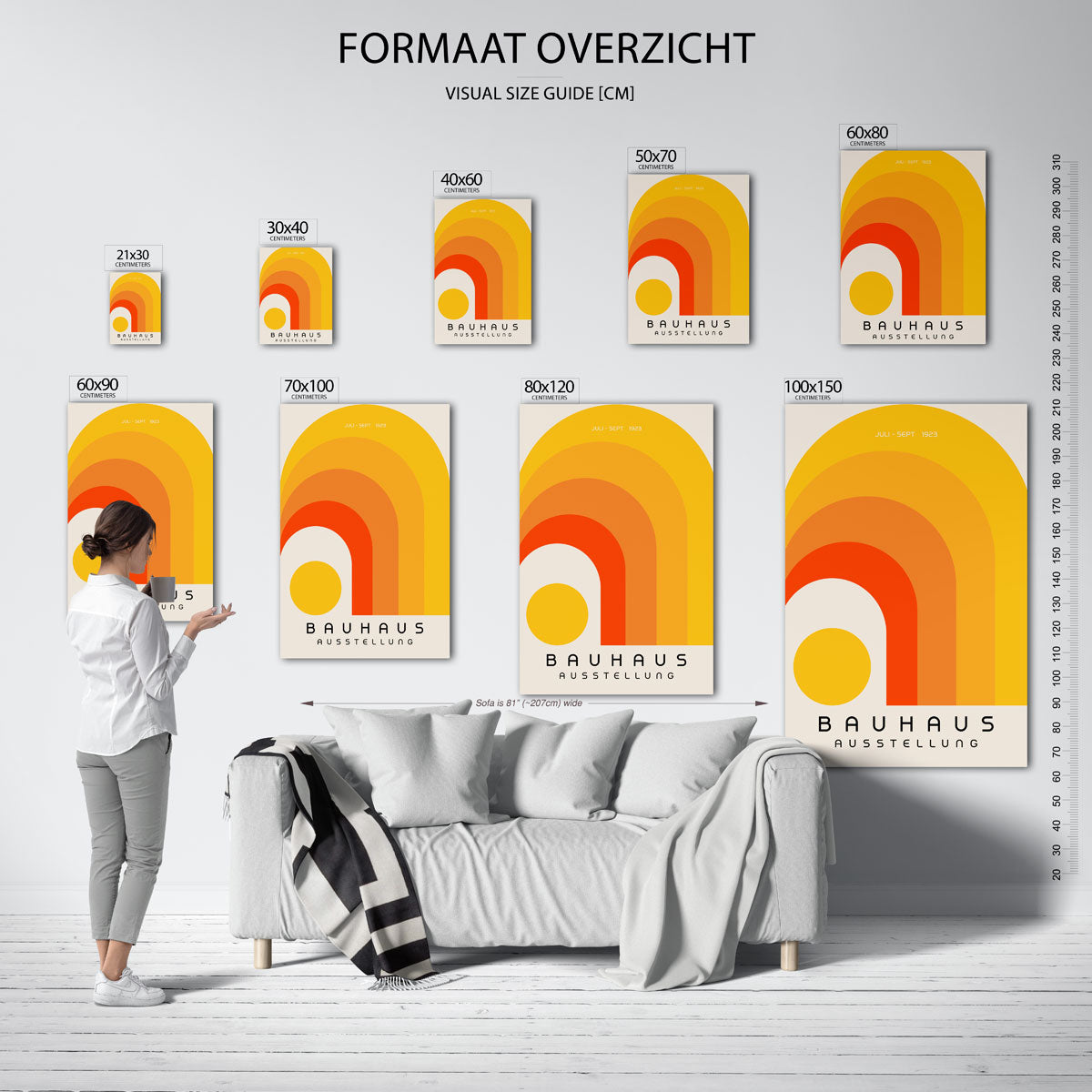 Kleurvlakken en bogen Poster