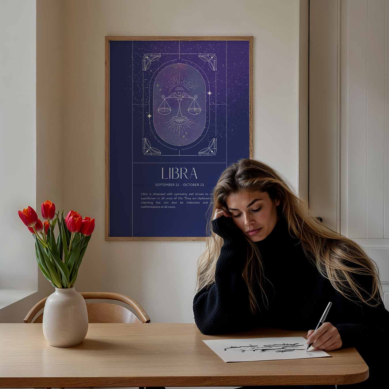 Libra Zodiac Poster-WallArtistic