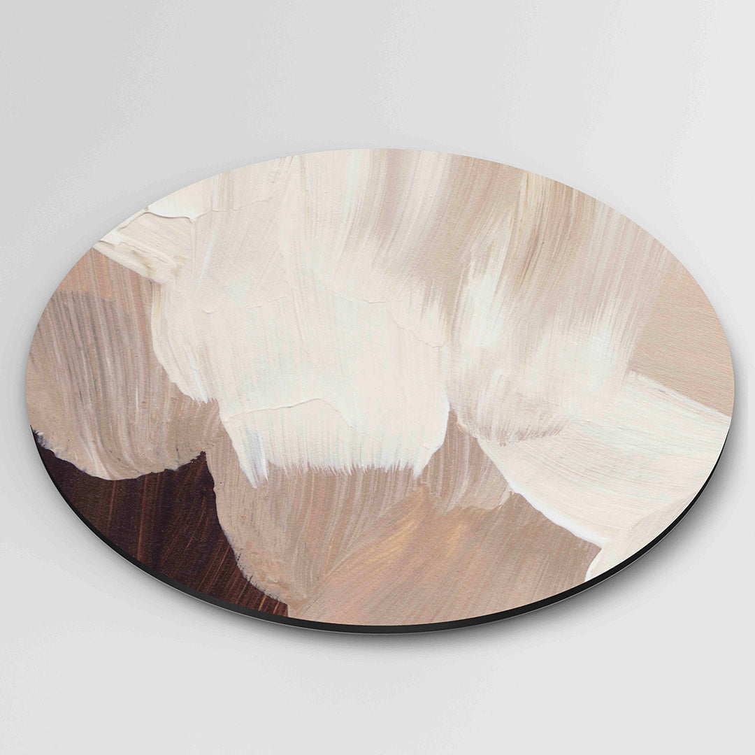 Abstracte beige en bruine Muurcirkel