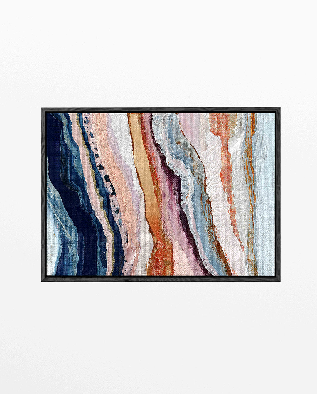 Kleurrijke golvende lijnen Kunstwerk