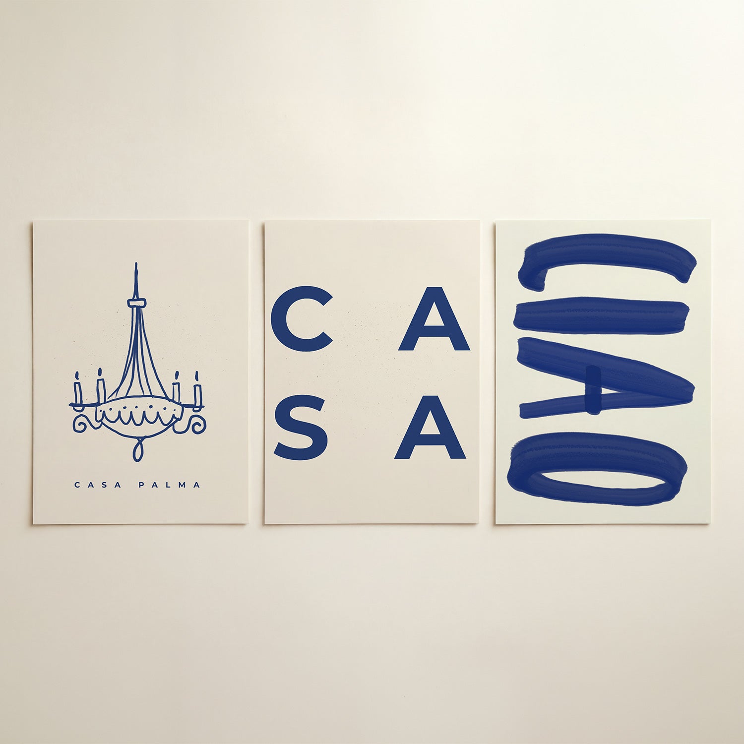 Lijnenspel kroonluchter Posterset