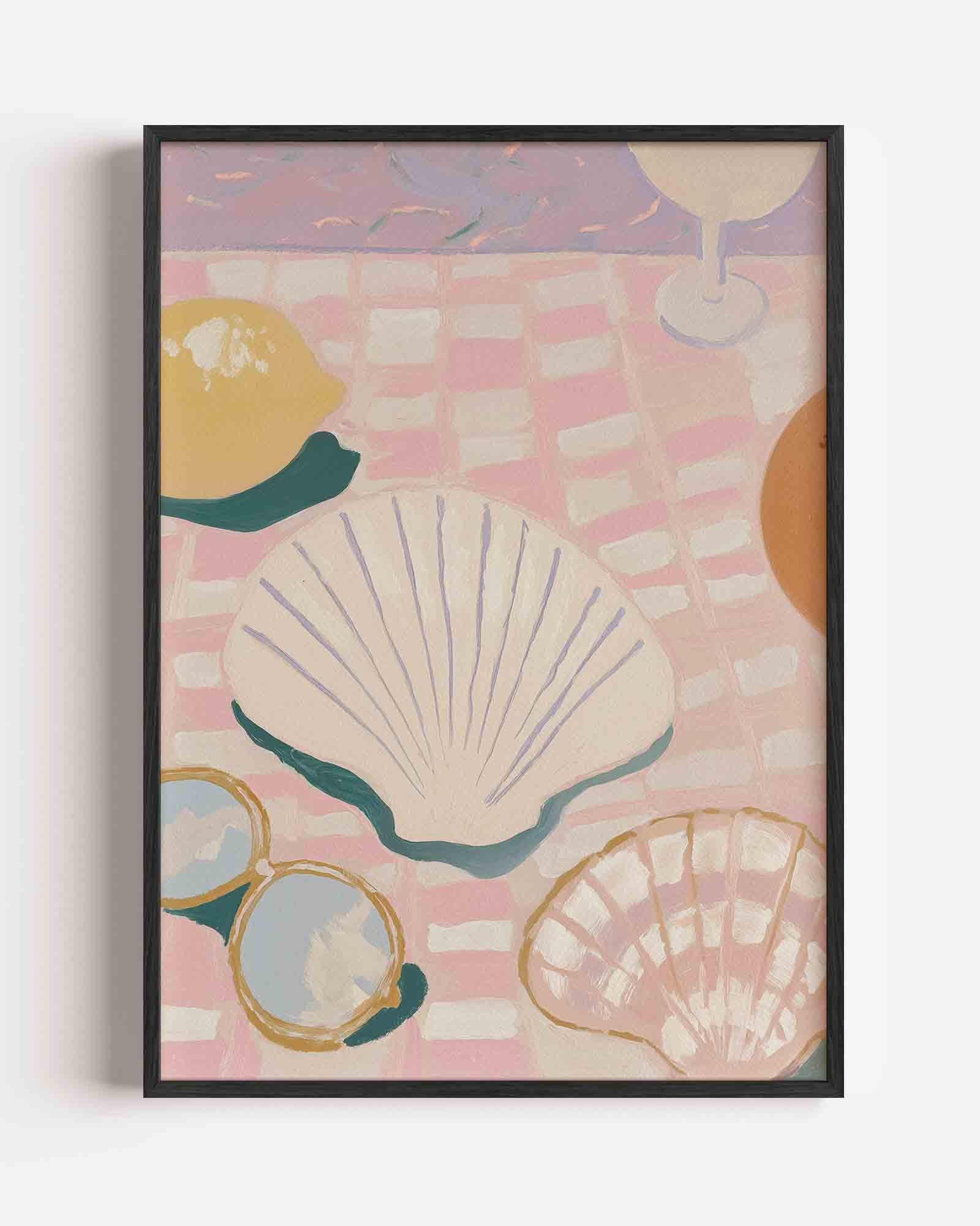 Schelpen en citroen Poster