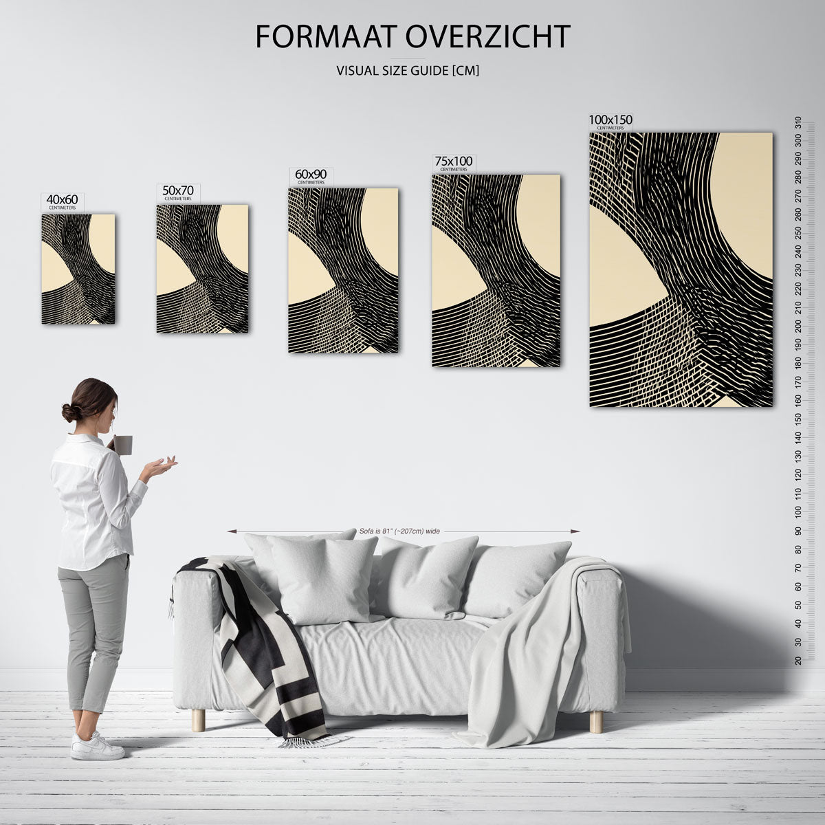 Dynamische lijnen Kunstwerk