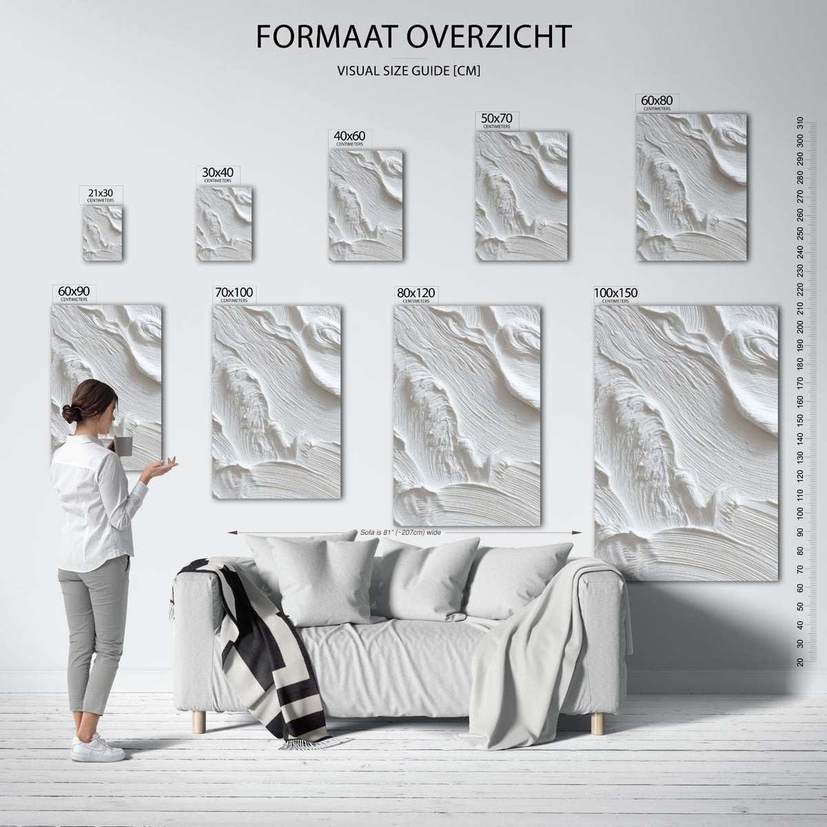 Witte textuur Poster