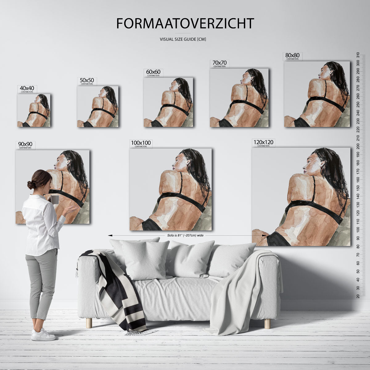 Vrouw in zwart Poster