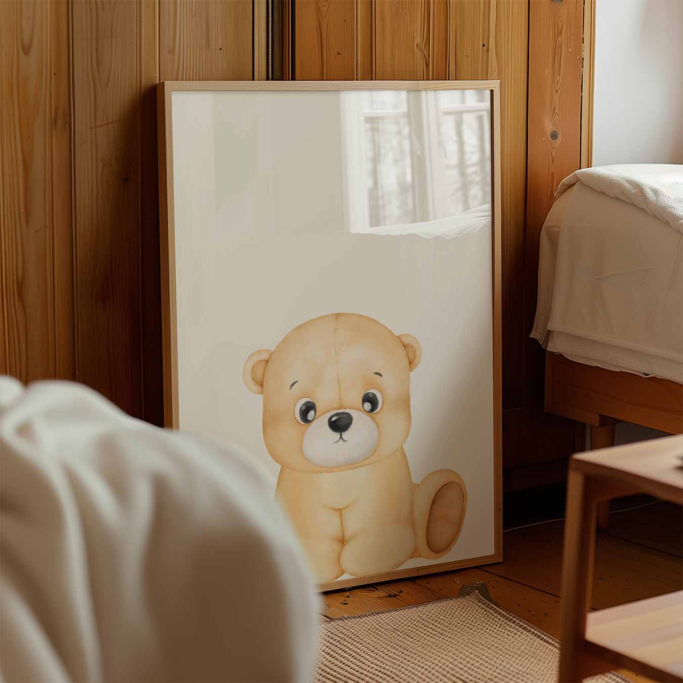 Schattige Beer Kinderkamer Poster-WallArtistic