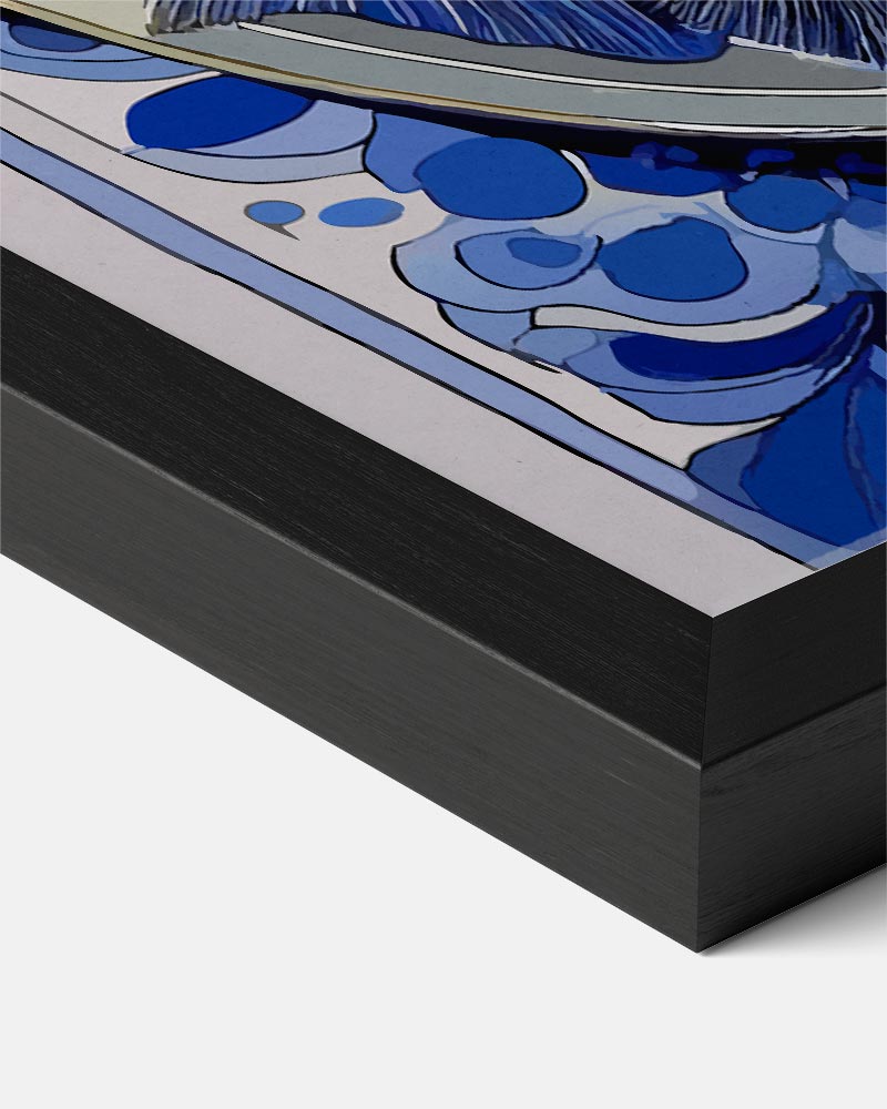 Stijlvolle Blauwe Visprint Poster-WallArtistic