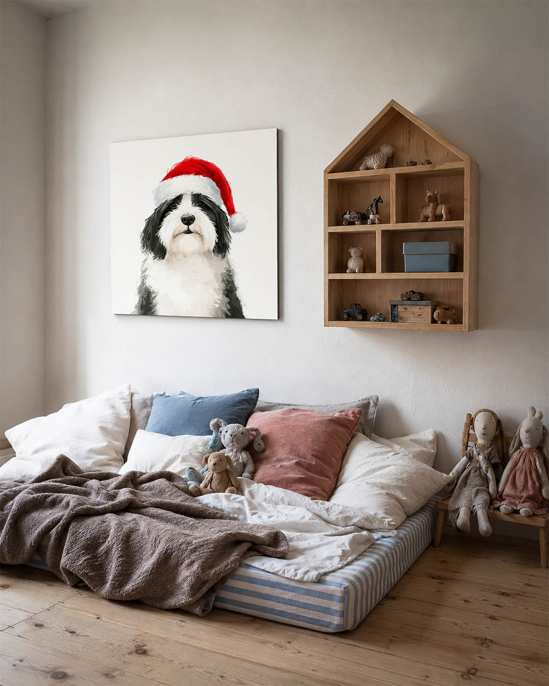 Kersthond portret Kunstwerk