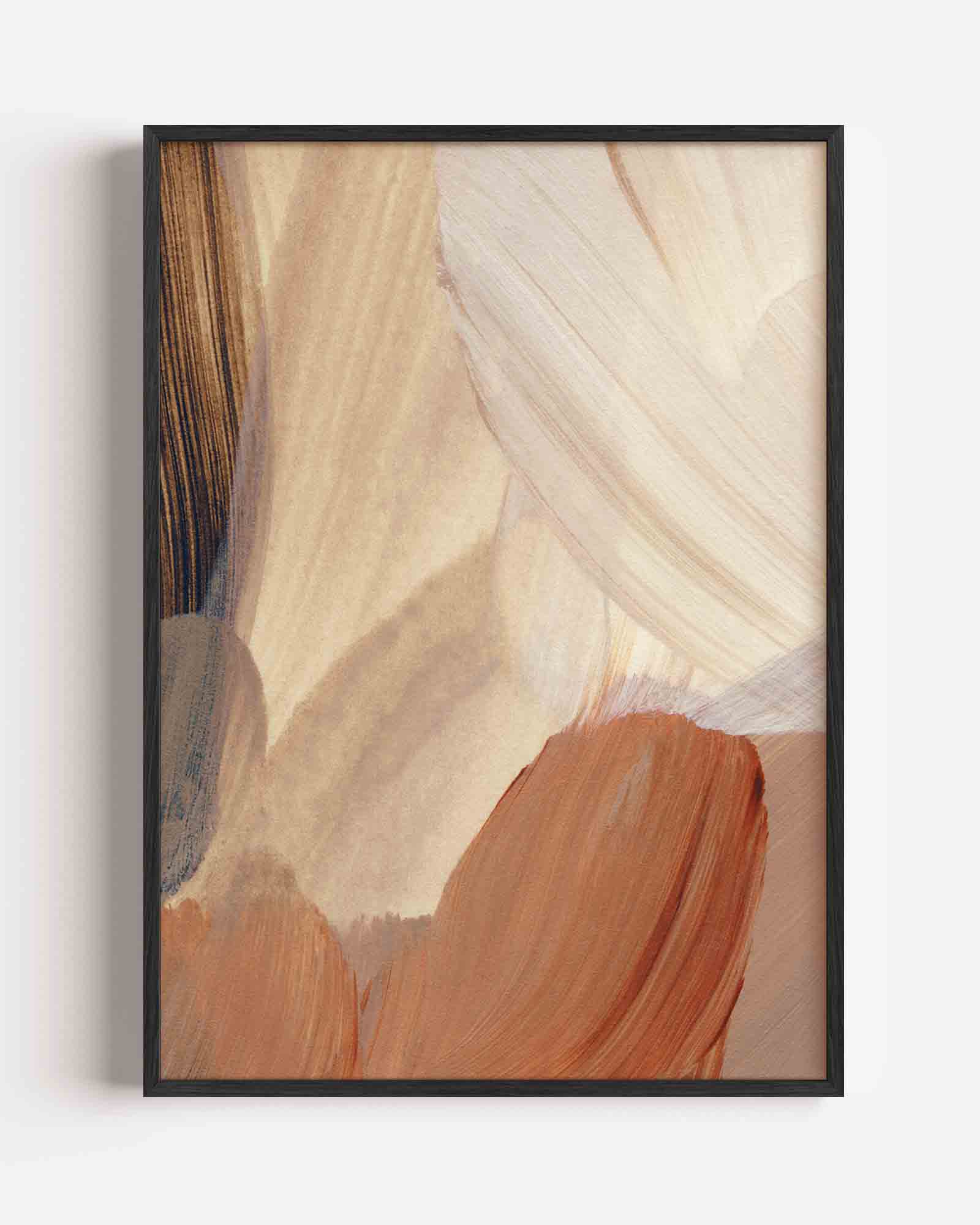 Abstracte penseelstreken Poster