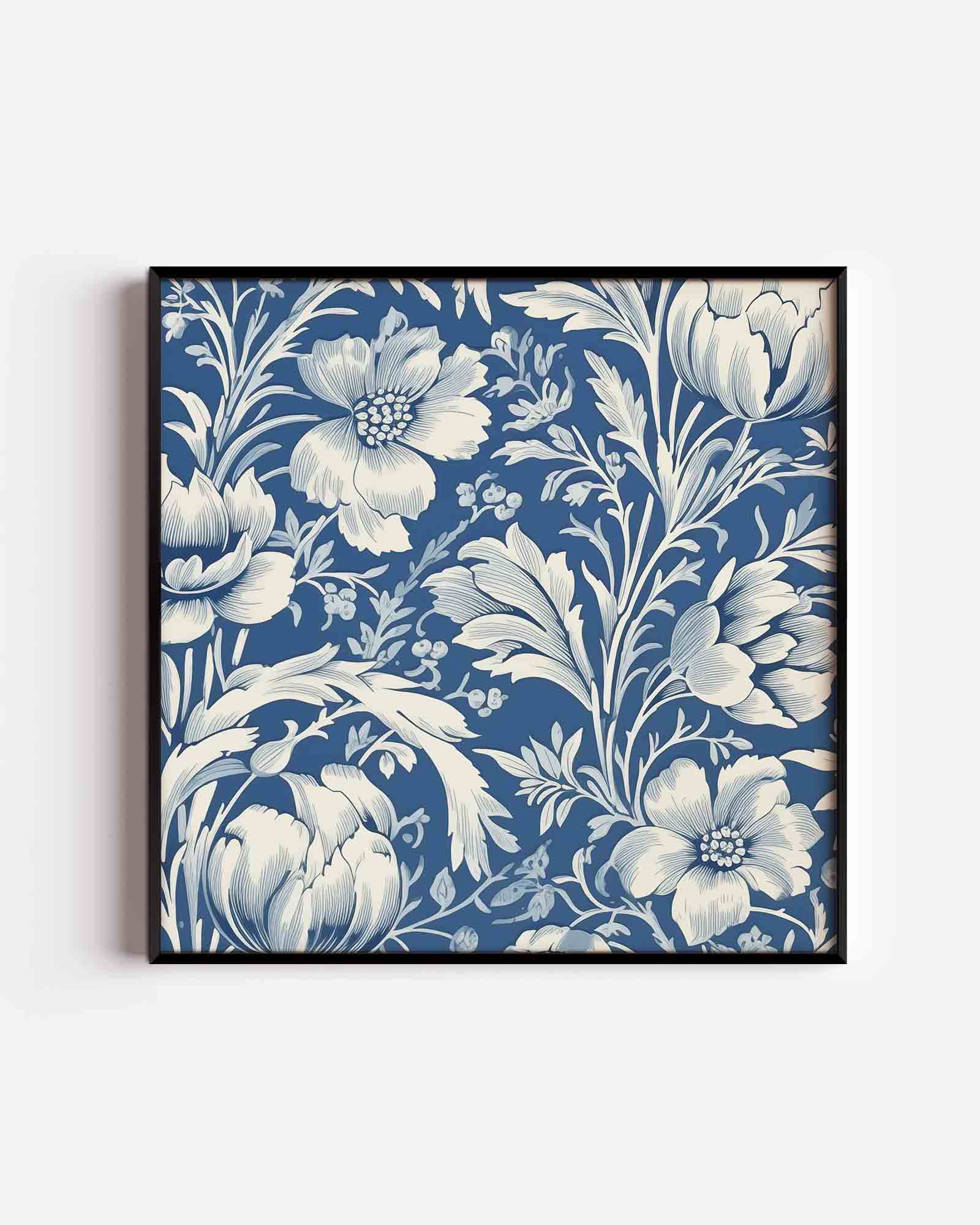 Blauwe bloemen Poster