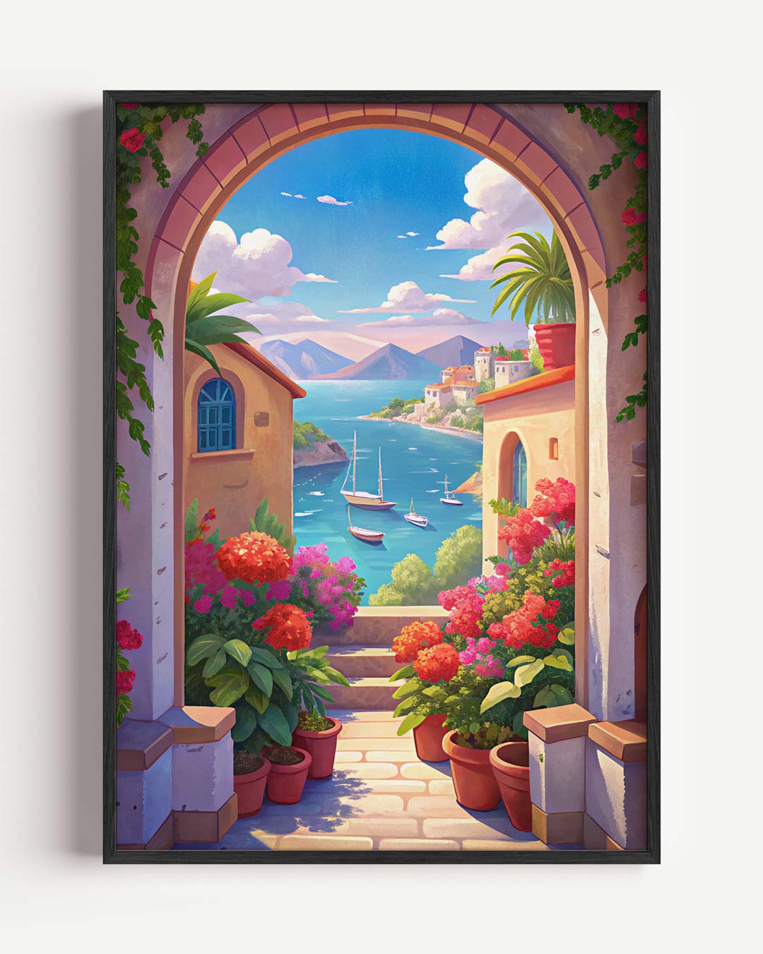 Italiaanse Kustpoort Poster-WallArtistic