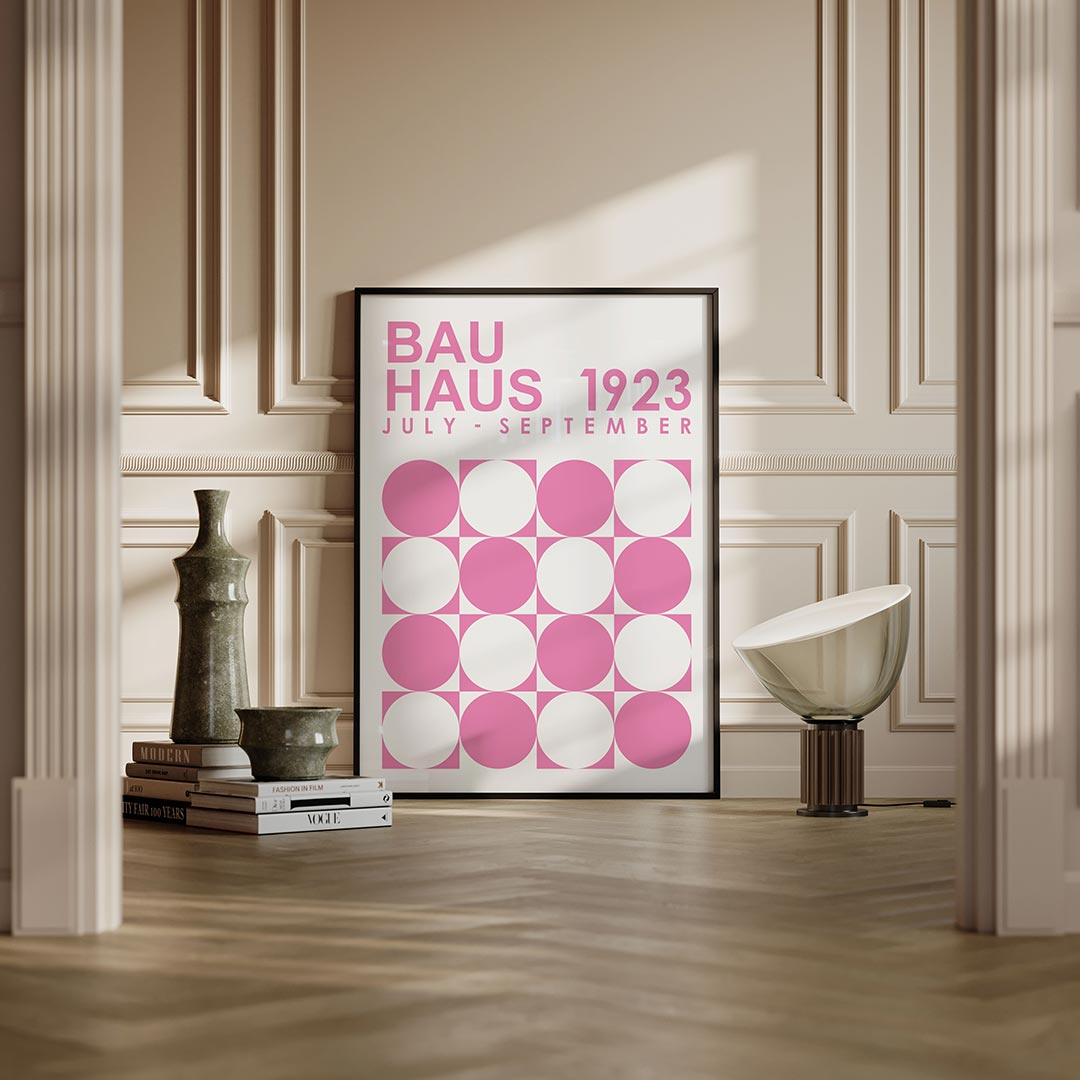 Cirkelpatroon en tekst Poster