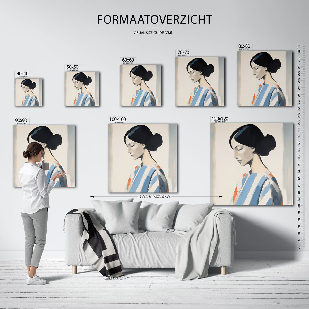 Vrouwelijk profiel Poster