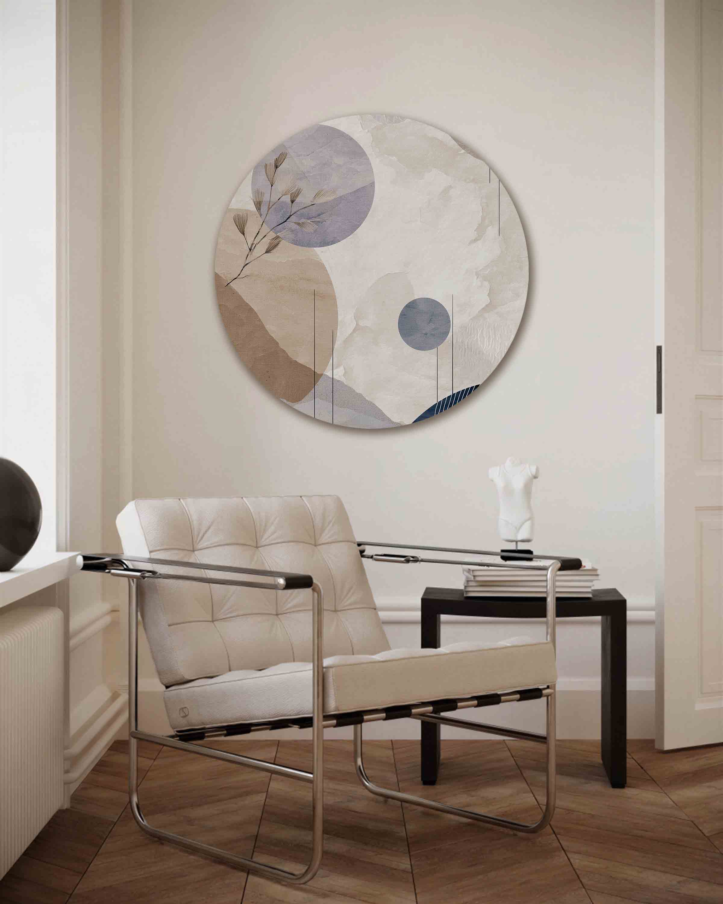 Abstracte vormen en takken Muurcirkel