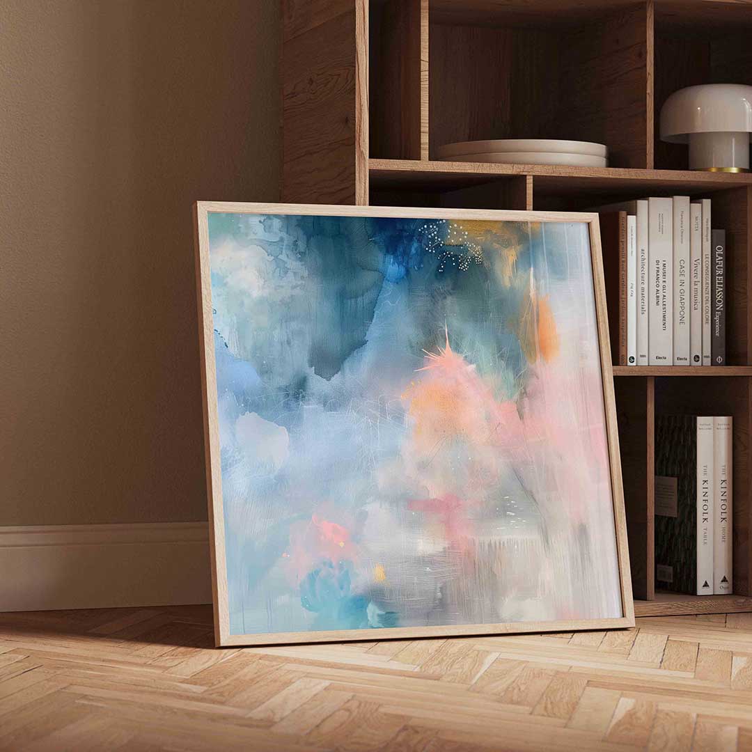 Abstracte kleurenexplosie Poster