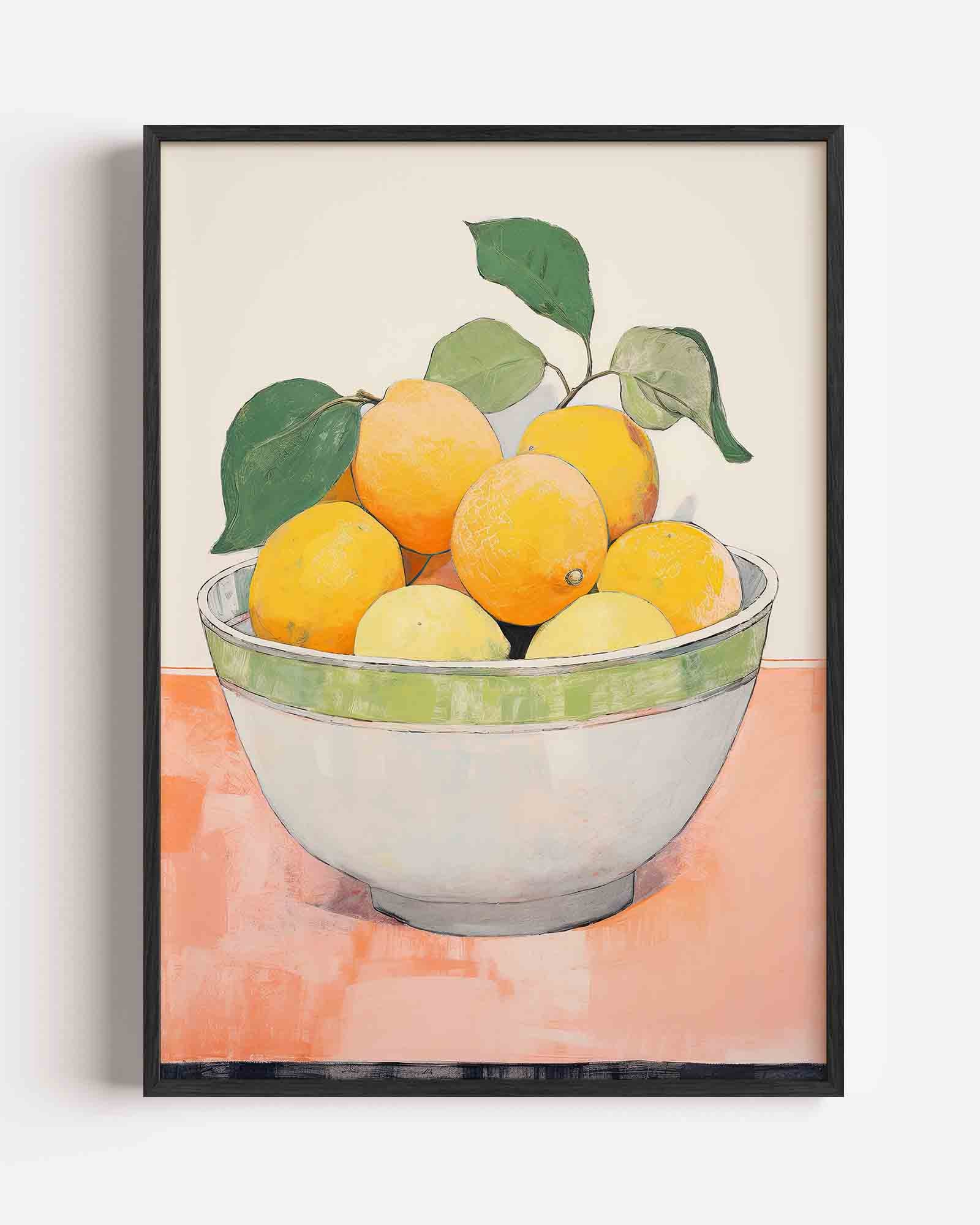 Citrusvruchten in schaal Poster