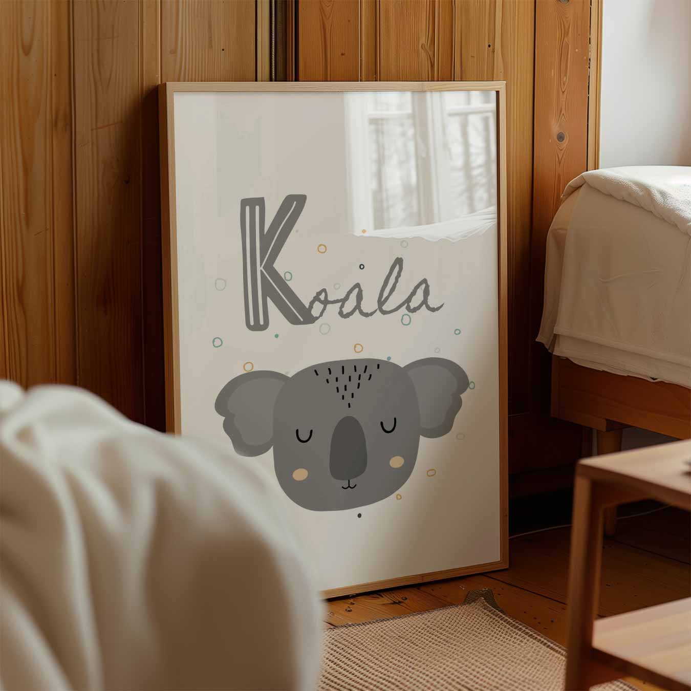 Schattige Koala Slaapkamer Poster-WallArtistic