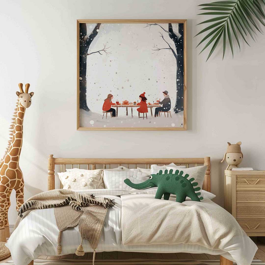 Winterse maaltijd Poster